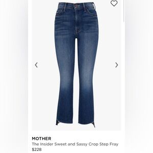 Mother insider crop dark wash